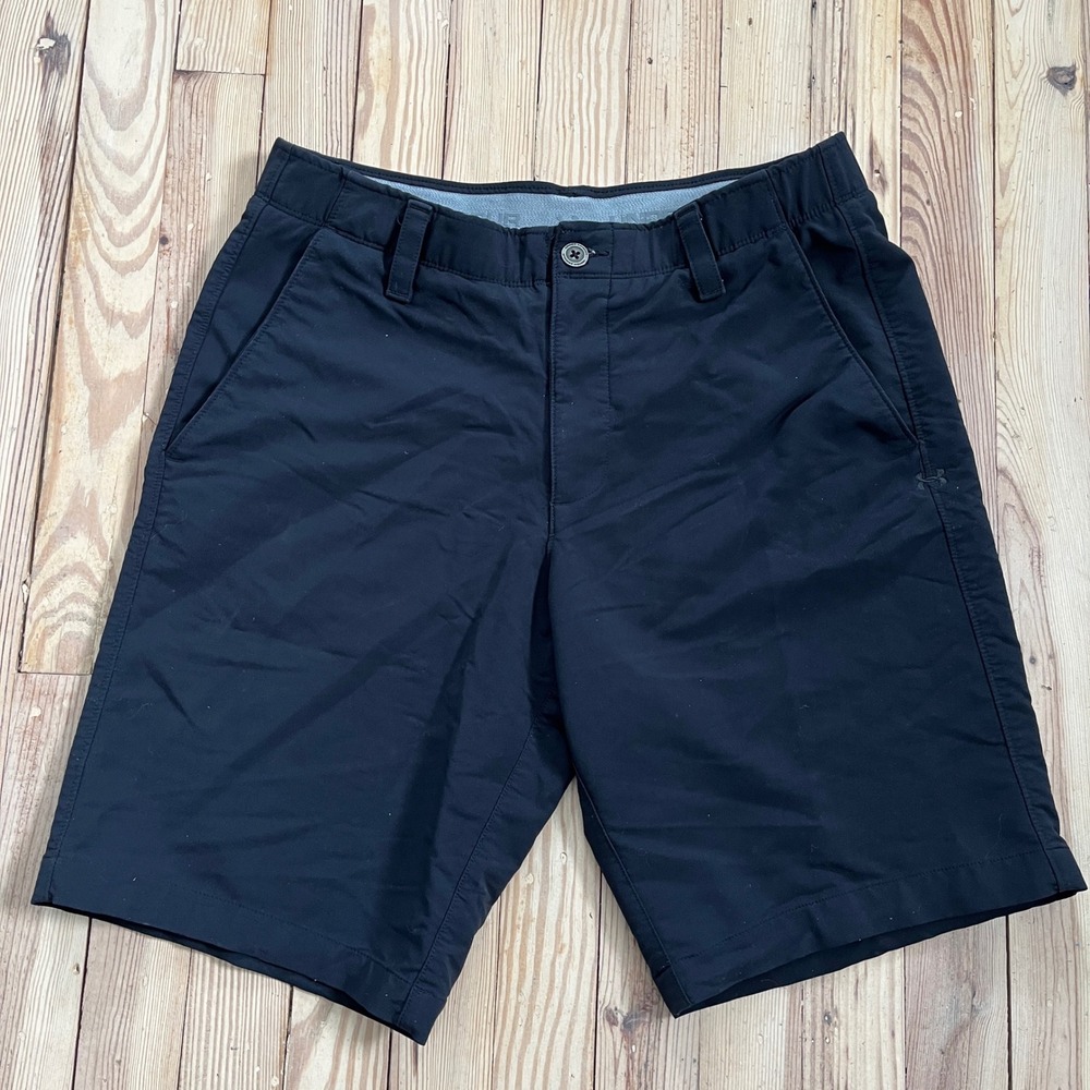 Under Armour Mens HeatGear Golf Shorts Black Size 34 Loose Fit Stretch Tech